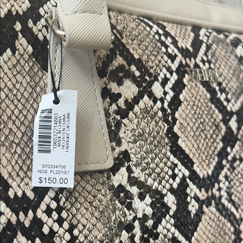 White House Black Market Python Pattern Laptop Bag NWT